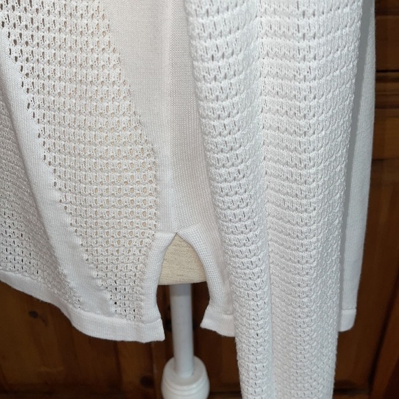LOU & GREY White long Sleeve open knit 💯 Cotton Sweater Sz. MD - Picture 11 of 16